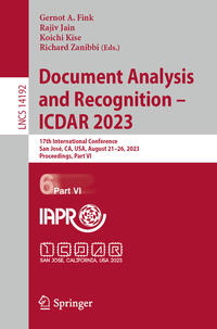 Vorderes Coverbild Document Analysis and Recognition - ICDAR 2023