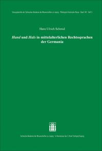 Vorderes Coverbild Hand und Hals in mittelalterlichen Rechtssprachen der Germania