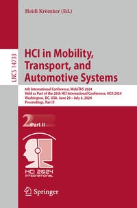 Vorderes Coverbild HCI in Mobility, Transport, and Automotive Systems