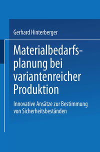 Vorderes Coverbild Materialbedarfsplanung bei variantenreicher Produktion