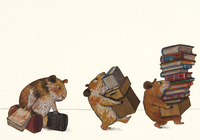 Vorderes Coverbild Bücherhamster Postkarte VE 1=10