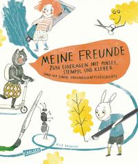 Vorderes Coverbild Meine Freunde - zum Eintragen mit Pinsel, Stempel, Kleber