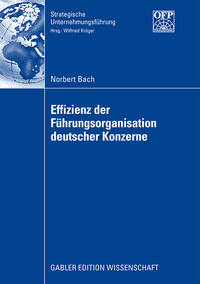Vorderes Coverbild Effizienz der Führungsorganisation deutscher Konzerne