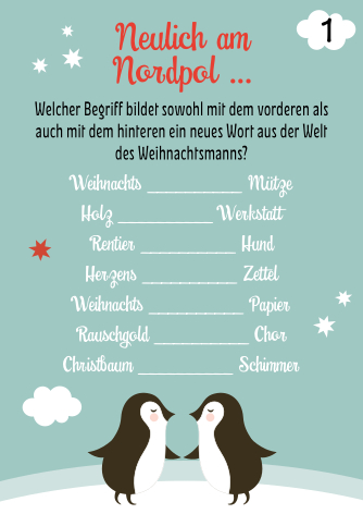 Beispielinhalt (Bild) Rätseladventskalender to go 6
