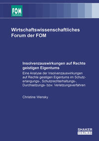 Vorderes Coverbild Insolvenzauswirkungen auf Rechte geistigen Eigentums