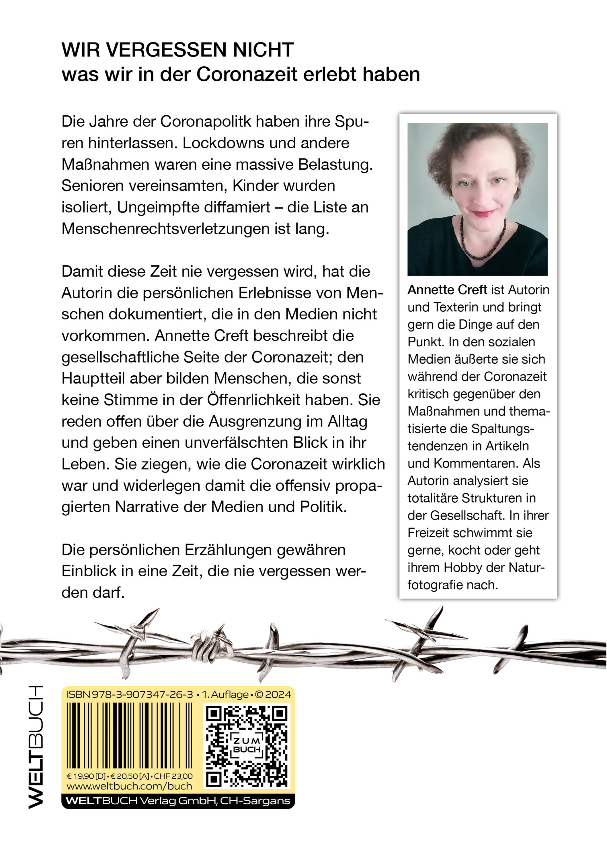 Rückseitencover Wir vergessen nicht