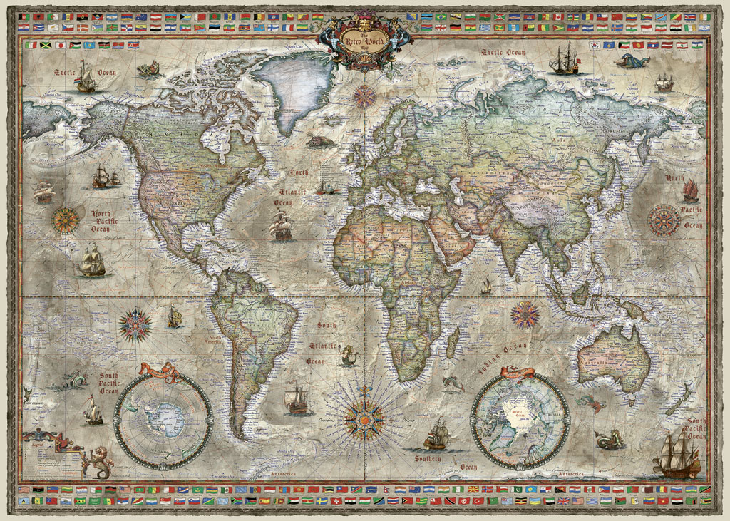 Beispielinhalt (Bild) Retro World Puzzle