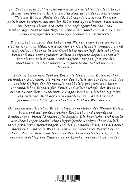 Rückseitencover Erzherzogin Sophie