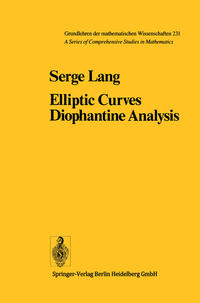 Vorderes Coverbild Elliptic Curves