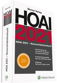 Vorderes Coverbild HOAI 2021 Honorartabellenbuch