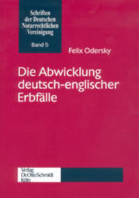 Vorderes Coverbild Die Abwicklung deutsch-englischer Erbfälle