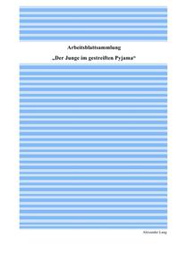 Vorderes Coverbild Arbeitsblattsammlung "Der Junge im gestreiften Pyjama"