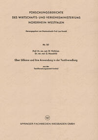 Vorderes Coverbild Über Silikone und ihre Anwendung in der Textilveredlung