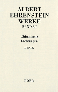 Vorderes Coverbild Werke III: Chinesische Dichtungen
