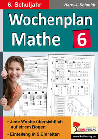 Vorderes Coverbild Wochenplan Mathe / Klasse 6