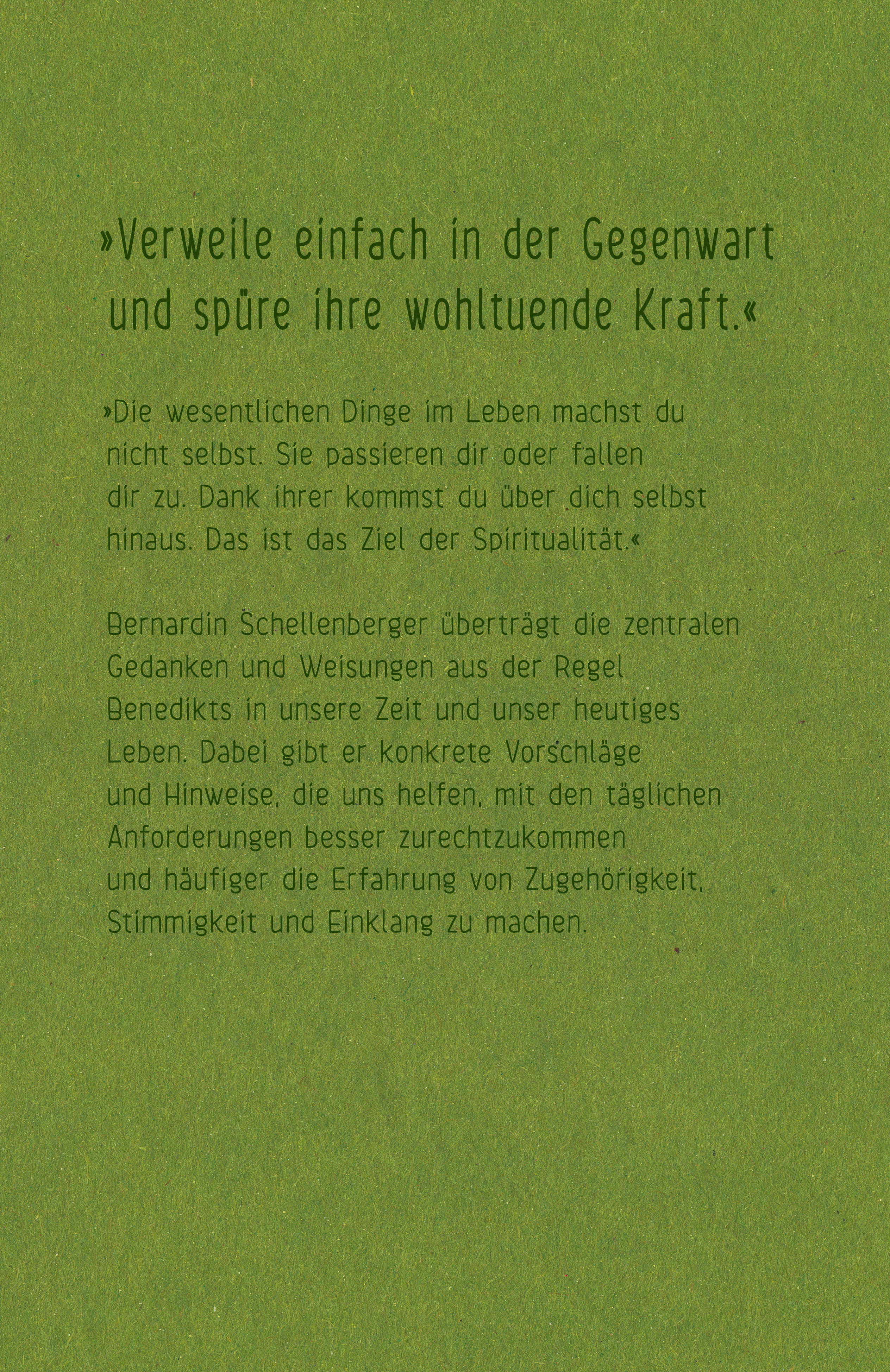 Rückseitencover Achte auf dein Leben