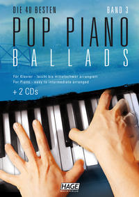 Vorderes Coverbild Pop Piano Ballads 3 mit 2 Playback-CDs