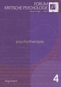 Vorderes Coverbild Forum Kritische Psychologie / Psychotherapie