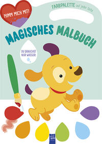 Vorderes Coverbild Magisches Malbuch - Cover grün (Hund)
