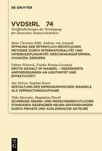 Vorderes Coverbild Öffnung der öffentlich-rechtlichen Methode durch Internationalität und Interdisziplinarität. Dritte Gewalt im Wandel. Gestaltung des demographischen Wandels als Verwaltungsaufgabe. Sicherung grund- und menschenrechtlicher Standards …