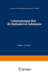 Vorderes Coverbild Untersuchungen über die Radioaktiven Substanzen