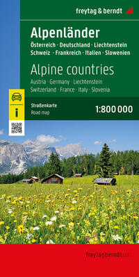 Vorderes Coverbild Alpenländer, Straßenkarte 1:800.000, freytag & berndt