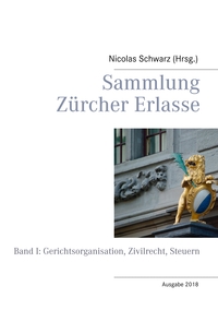 Vorderes Coverbild Sammlung Zürcher Erlasse
