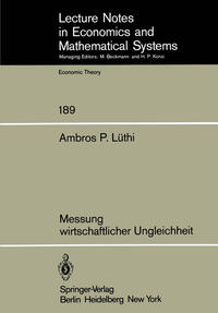 Vorderes Coverbild Messung wirtschaftlicher Ungleichheit