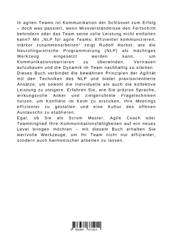 Rückseitencover NLP für agile Teams