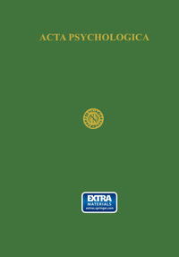 Vorderes Coverbild Acta Psychologica including Netherlands-Scandinavian Journal of Psychology