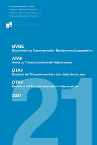 Vorderes Coverbild BVGE 2021