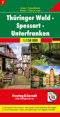 Vorderes Coverbild Thüringer Wald - Spessart - Unterfranken, Autokarte 1:150.000, Blatt 7
