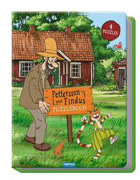 Vorderes Coverbild Trötsch Pettersson und Findus Puzzlebuch