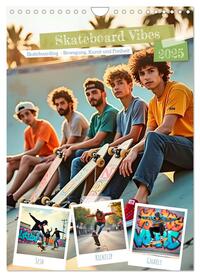 Vorderes Coverbild Skateboard Vibes - Skateboarding - Bewegung, Kunst und Freiheit (Wandkalender 2025 DIN A4 hoch), CALVENDO Monatskalender