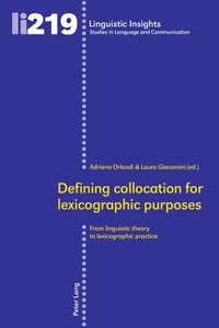 Vorderes Coverbild Defining collocation for lexicographic purposes