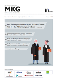Vorderes Coverbild MkG-Fachinfomagazin Ausgabe 01/22