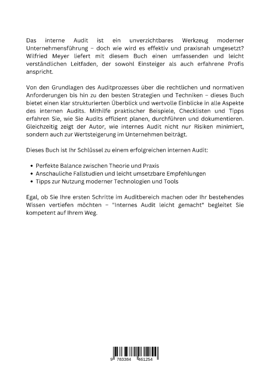 Rückseitencover Internes Audit leicht gemacht