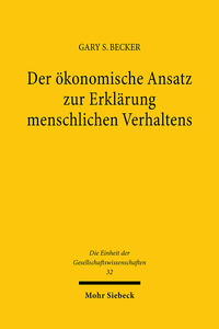 Vorderes Coverbild Der ökonomische Ansatz zur Erklärung menschlichen Verhaltens