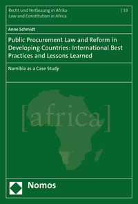 Vorderes Coverbild Public Procurement Law and Reform in Developing Countries: International Best Practices and Lessons Learned