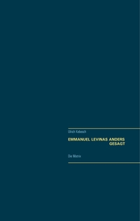 Vorderes Coverbild Emmanuel Lévinas Anders gesagt