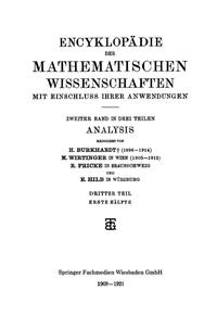 Vorderes Coverbild Encyklopädie der Mathematischen Wissenschaften mit Einschluss ihrer Anwendungen