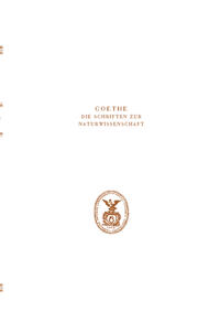 Vorderes Coverbild Goethe. Die Schriften zur Naturwissenschaft (Leopoldina)