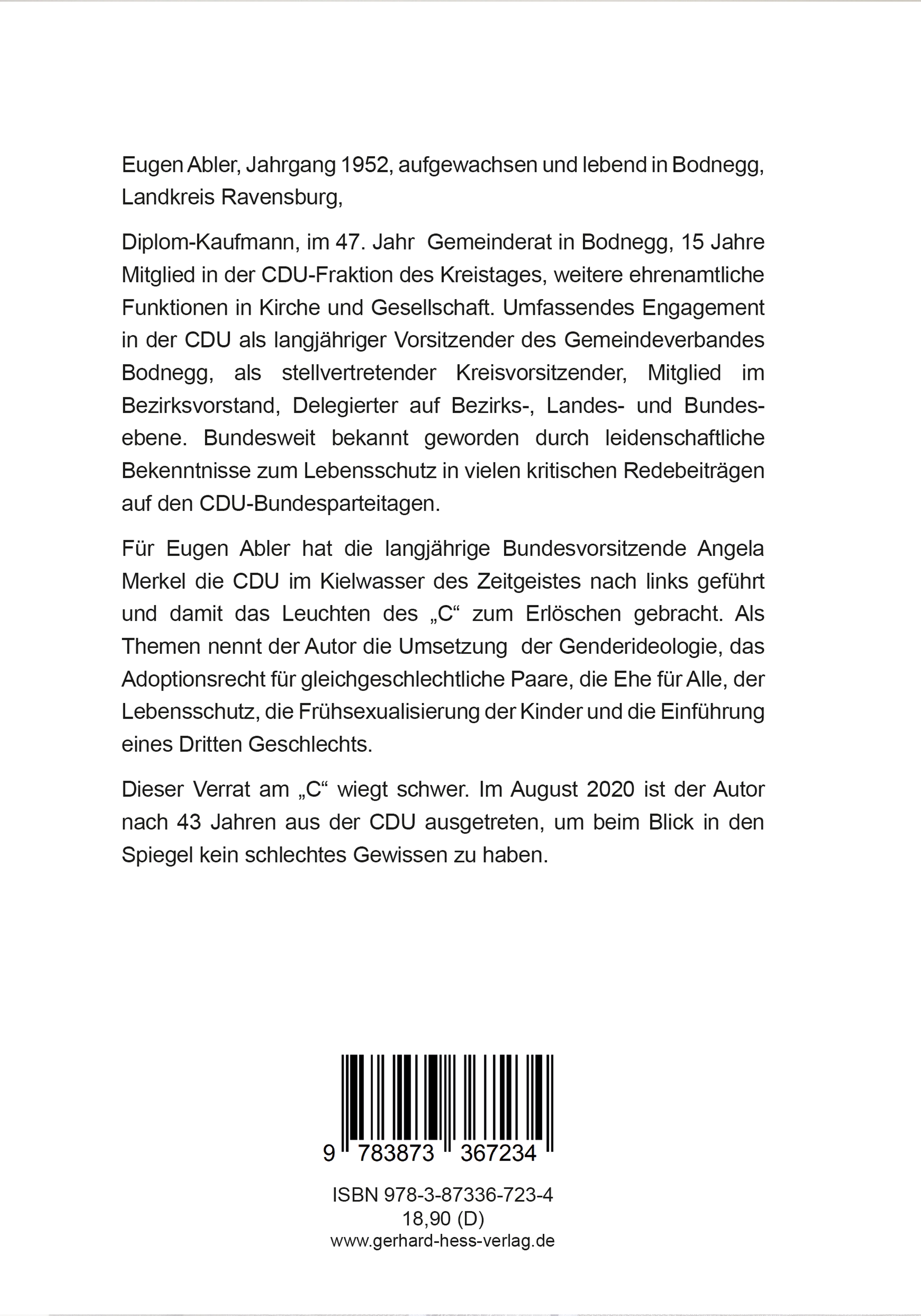 Rückseitencover Der Verrat am C