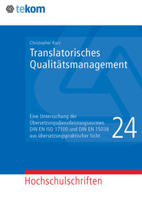 Vorderes Coverbild Translatorisches Qualitätsmanagement