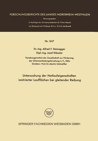 Vorderes Coverbild Untersuchung der Notlaufeigenschaften ionitrierter Laufflächen bei gleitender Reibung