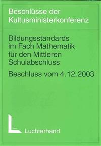 Vorderes Coverbild Bildungsstandards im Fach Mathematik für den Mittleren Bildungsabschluss