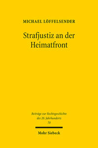 Vorderes Coverbild Strafjustiz an der Heimatfront