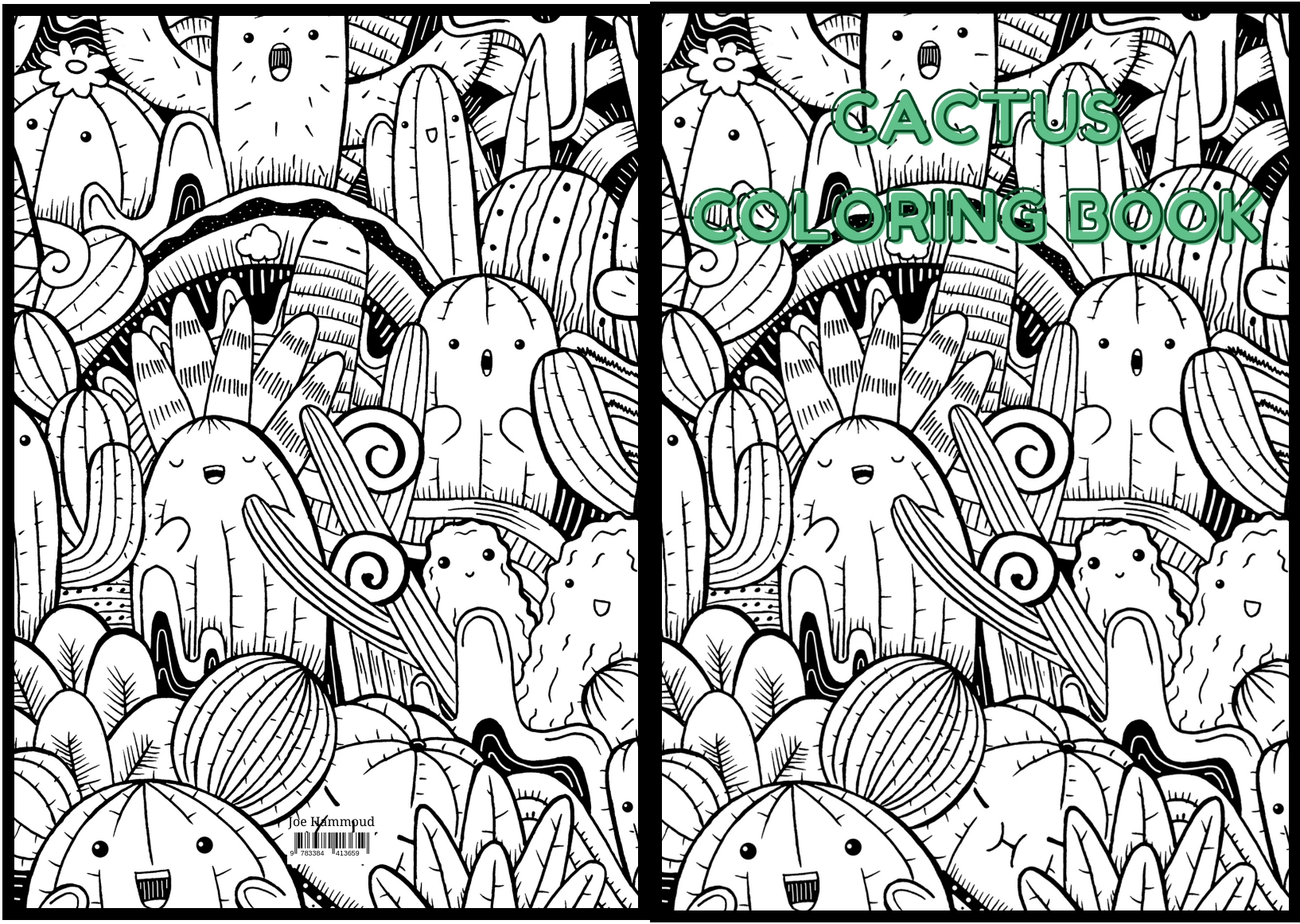 Gesamtes Coverbild Cactus Coloring Book