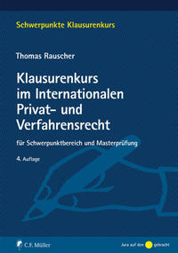 Vorderes Coverbild Klausurenkurs im Internationalen Privat- und Verfahrensrecht