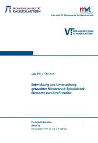 Vorderes Coverbild Entwicklung und Untersuchung getauchter Niederdruck-Spiralwickel-Elemente zur Ultrafiltration